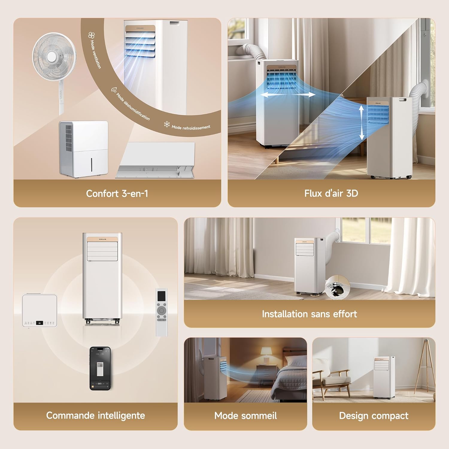 Climatiseur Mobile Connecté Dreame P-Wind10 – 9000 BTU