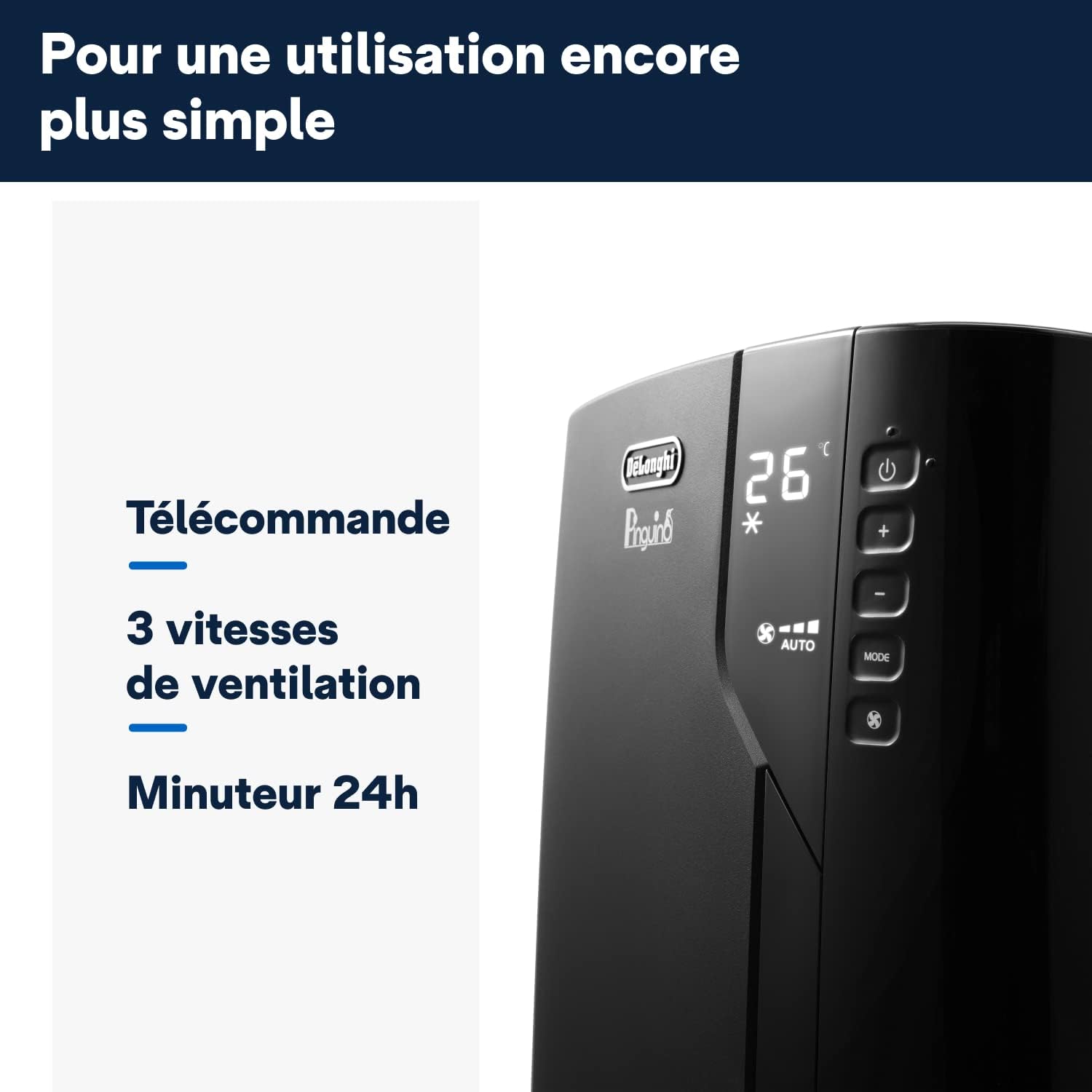 Climatiseur Mobile De'Longhi Pinguino PAC EX130 Silent