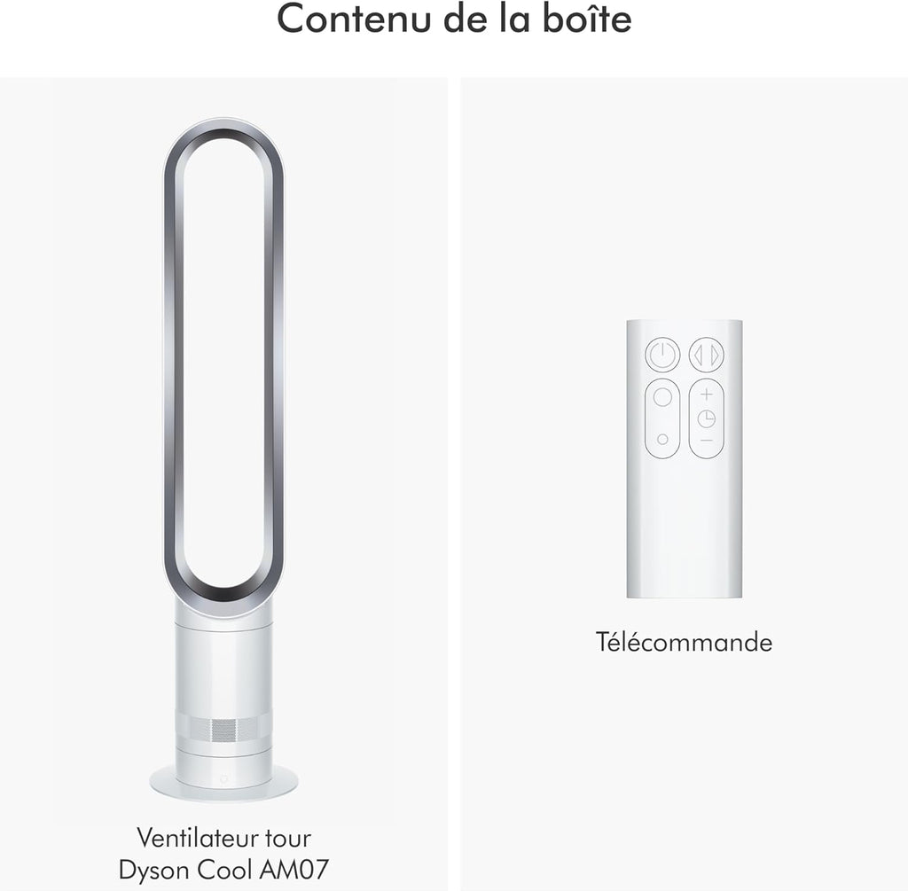 Ventilateur Sans Pales Dyson Cool AM07 – Blanc/Argent