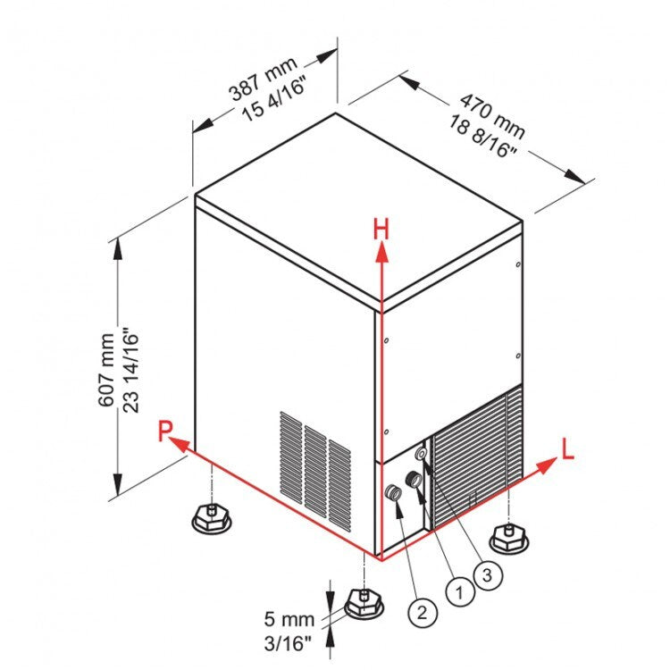 Machine à Glaçons Brema CB 246A HC - 26 kg/24h avec Réserve de 6 kg