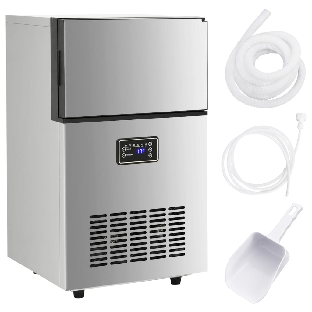 vidaXL Appareil à glaçons argenté 45 kg / 24 h